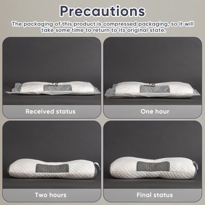 Buy 1 Get 1 Free, Total Of 2 Massage Neck Pillows Adjustable Ergonomic Orthopedic Contour Support, High-Quality Pillow Core with Removable Zippered Cover, All-Season Sleeping Comfort, Neck And Shoulder Massager, Modern Pillow