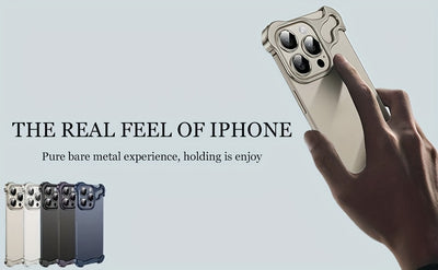 Aerospace Grade Aluminum Metal Armor Mobile Phone Case - New in the Third Quarter of 2024, Suitable for iPhone16/15 Series - Minimalist High-Strength Protection, Advanced Protective Case - Unique Reinforced Protection Design