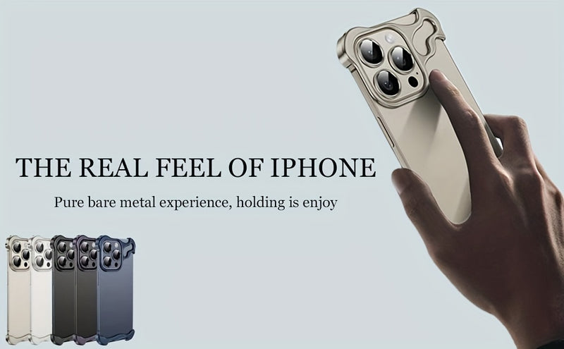Aerospace Grade Aluminum Metal Armor Mobile Phone Case - New in the Third Quarter of 2024, Suitable for iPhone16/15 Series - Minimalist High-Strength Protection, Advanced Protective Case - Unique Reinforced Protection Design