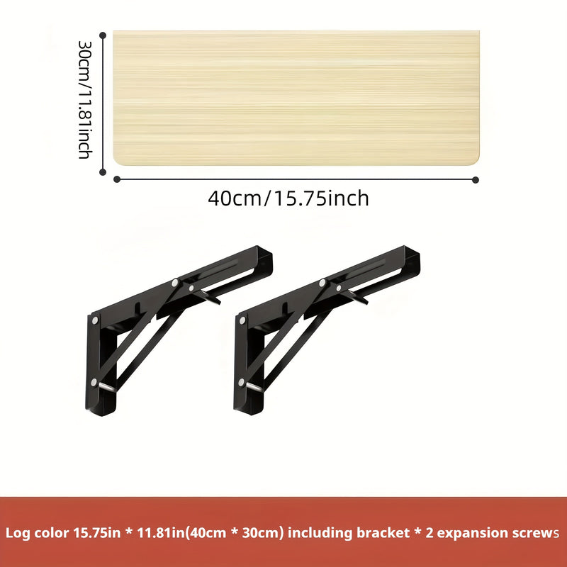 Space-Saving White Wooden Wall-Mounted Folding Desk - Adjustable & Foldable Computer Monitor and Laptop Stand with Cork Material, Ideal for Home & Office Organization, Perfect for Kitchen, Dorms