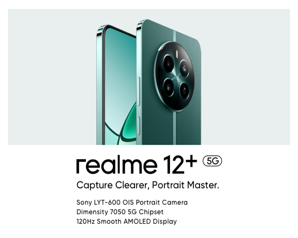 Realme 12+ 5G 8GB+256GB 5G LTE, Global Version, Unlocked Cellphone, Andriod 14 Smartphone, LYT-600 OIS Portrait Camera, Dimensity 7050 5G Chipset, 120Hz Smooth AMOLED Display and 67W Fast Charge, with Adaptor