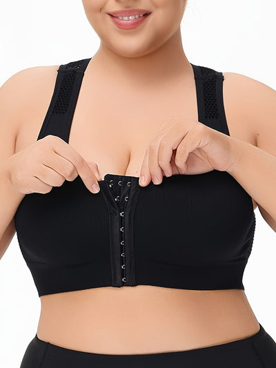 New Cross-Border Plus-Size Sports Bras with Breathable Mesh, Strong Support, Wire-Free, Seamless Design, Available in a Set of Three.