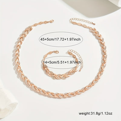 2pcs Necklace + Bracelet Women'S Fashion Simple Mermaid Splicing Necklace Bracelet Suitable for Daily Wear
