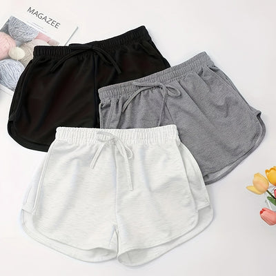 Targeted Three-piece Sports Shorts, Suitable for Yoga, Running, Fitness, Casual Sports Shorts