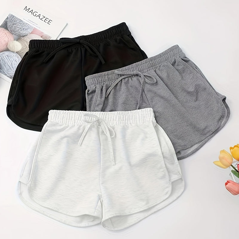 Targeted Three-piece Sports Shorts, Suitable for Yoga, Running, Fitness, Casual Sports Shorts
