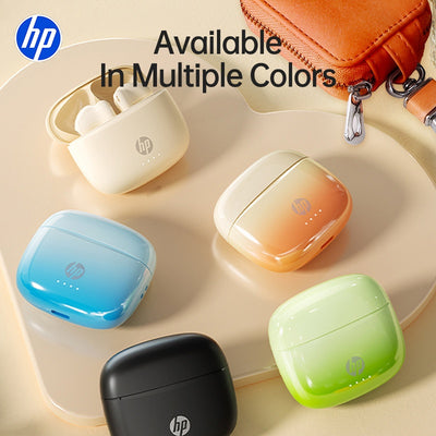 HP Prismatic Gradient Wireless Earbuds with 22H Playtime, Auto-Pairing, Clear Talk Noise Reduction Mic, Touch Control for iOS/Android - Ideal for Gaming & Workouts, Perfect Holiday/Halloween Gift, Wireless Earbuds, Workout He