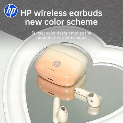 HP Prismatic Gradient Wireless Earbuds with 22H Playtime, Auto-Pairing, Clear Talk Noise Reduction Mic, Touch Control for iOS/Android - Ideal for Gaming & Workouts, Perfect Holiday/Halloween Gift, Wireless Earbuds, Workout He