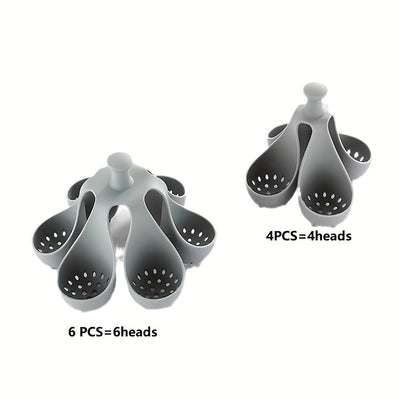 4/6 Heads High-Temperature  Silicone Egg Cooker for Home Kitchen, a  Tool for Steaming Eggs for Family Breakfast.