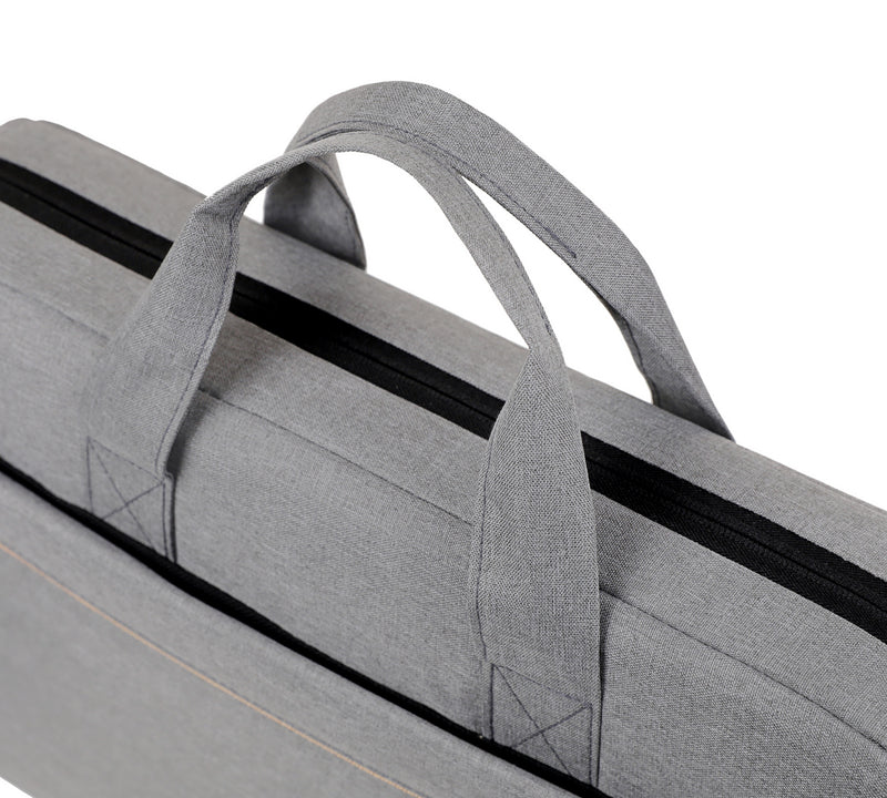 حقيبة كمبيوتر محمول متينة من الليكرا بتصميم مناسب لنقاط التفتيش - حقيبة كتف رمادية للرجال والنساء، متوافقة مع إدارة أمن النقل، بطانة من البوليستر، مثالية للمكتب والمدرسة والسفر، حقيبة أساسية للسفر | حقيبة مناسبة لنقاط التفتيش