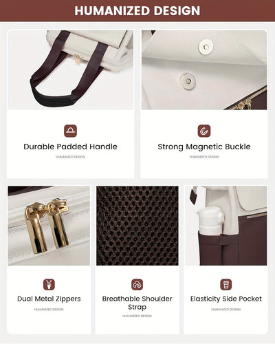 حقيبة ظهر أنيقة قابلة للتحويل للكمبيوتر المحمول للنساء - نايلون ناعم، حجرات متعددة، إغلاق بسحاب، مثالية للمدرسة والسفر والترفيه، متوفرة باللون الرمادي والوردي والأزرق والأحمر والأسود، حقيبة ظهر للمدرسة