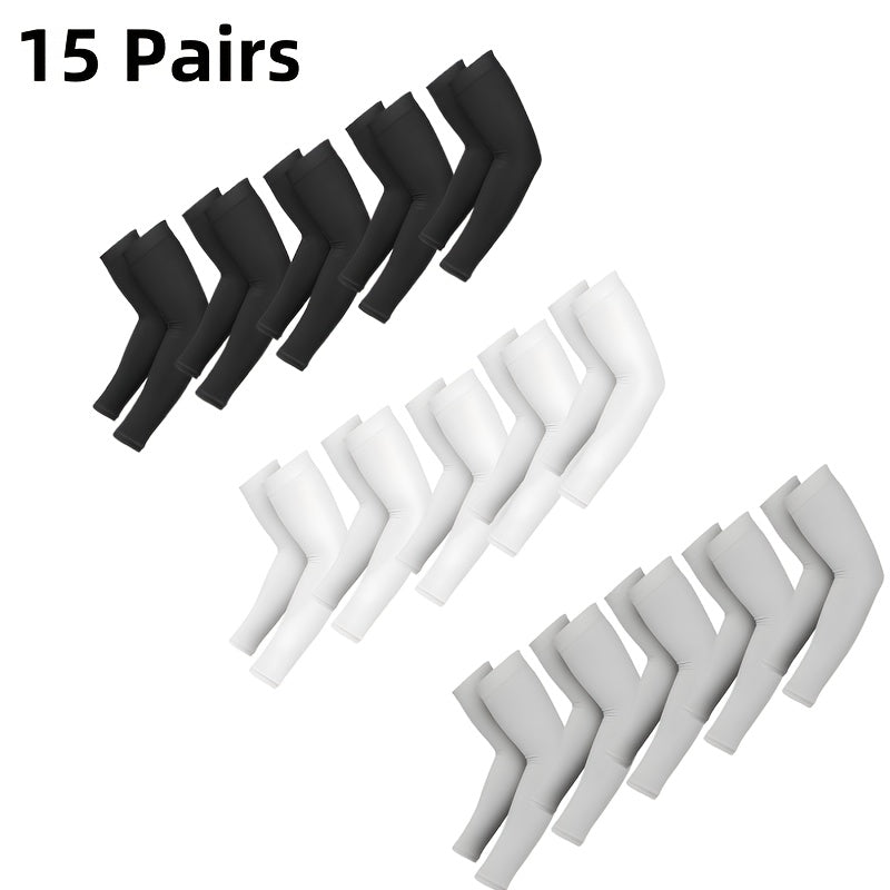 3 Pair Cooling Arm Sleeves, Arm Sleeves Breathable, Stretchable, Quick Drying for Sports & Daily Use, lce Fabric, Elastic Fit, Outdoor Accessory for Summer Activities, Cycling(15/20pairs available), Cycling Gear, Outdoor Acti