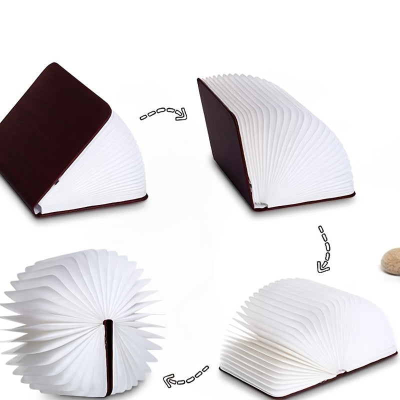 مصباح كتاب خشبي بخمسة ألوان، مصباح كتاب ليلي، مصباح كتاب قابل للطي لغرفة النوم، مصباح طاولة النوم، هدية عيد ميلاد دافئة، مصباح كتاب قابل للطي إبداعي، مصباح كتاب LED، شحن رومانسي