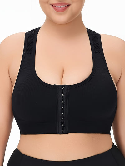 New Cross-Border Plus-Size Sports Bras with Breathable Mesh, Strong Support, Wire-Free, Seamless Design, Available in a Set of Three.