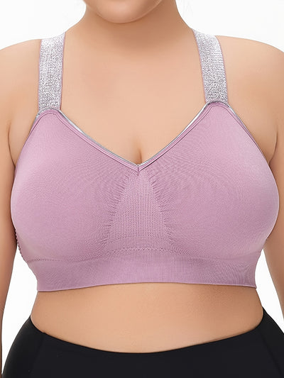 Middle Eastern Summer Thin Silvery Contrast High-End Bra Plus Size Breathable Women's Underwear Gathered Sports Lingerie with Extra Large Cups