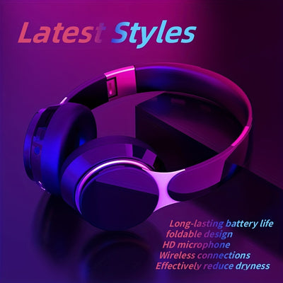 Wireless Headset Wireless Earphone Wireless 5.0 Cute Earbuds Headsets Foldable Lightweight Headphones Suitable For Travel Work Mobile Phone Computer Laptop Christmas Gift For Friends.