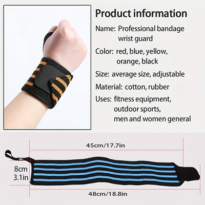 1pc Unisex Sports Pressurized Wrapping Wrist Protector, Elastic Wrist Band For Fitness Training, Weightlifting & Sports Wrist Protection