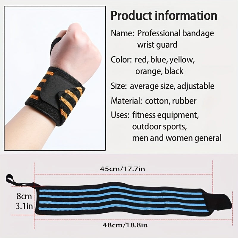 1pc Unisex Sports Pressurized Wrapping Wrist Protector, Elastic Wrist Band For Fitness Training, Weightlifting & Sports Wrist Protection