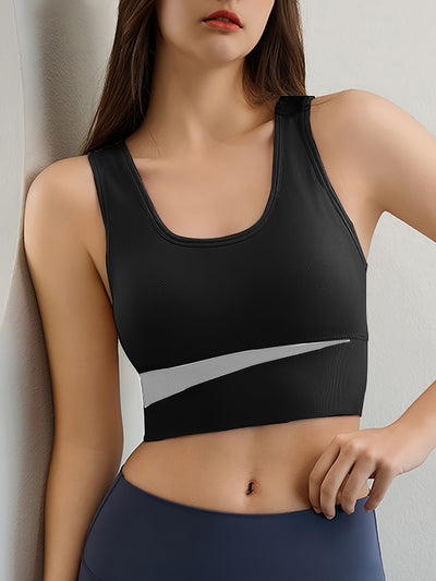 Women's Racerback Sports Bra, Wireless Seamless Comfort, High-Support For sporty Running Fitness, Athletic Tank Crop Top