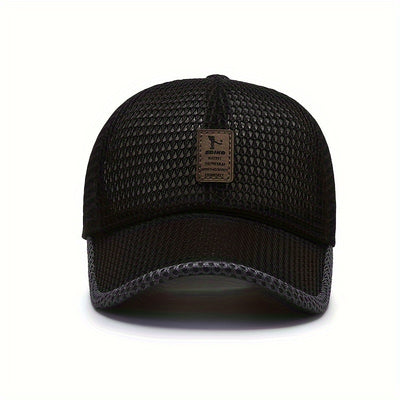 EDIKO Breathable Mesh Baseball Cap, Unisex Summer Trucker Hat, Outdoor Sports Running Cap, Woven Textile Material ≥80%, Hand Wash Only