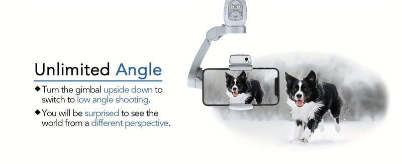 COMITOK L7Cpro Handheld Gimbal Stabilizer with 3-Axis, Portable Foldable Smart Gesture Control, USB Rechargeable, Battery, Ideal for Vlogging, Live Streaming, and Mobile Photography, Live Streaming Equipment | Modern Gimbal |