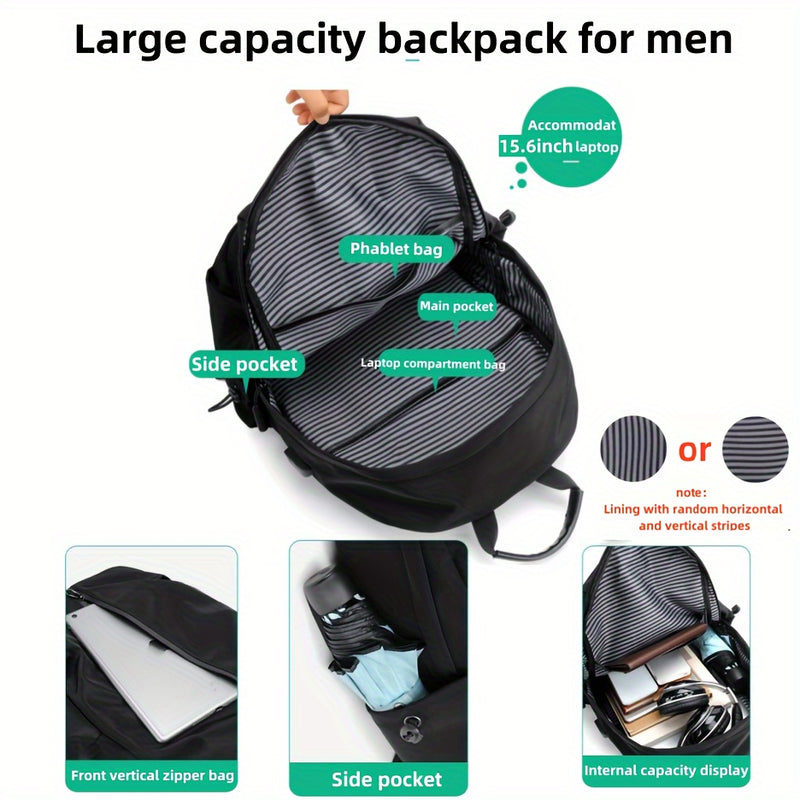 [Lightweight Double Shoulder Laptop Backpack] Men&