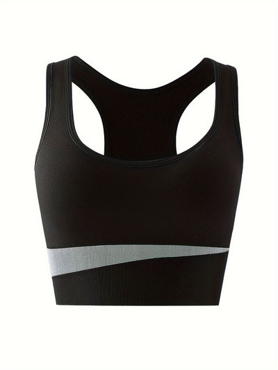 Women's Racerback Sports Bra, Wireless Seamless Comfort, High-Support For sporty Running Fitness, Athletic Tank Crop Top
