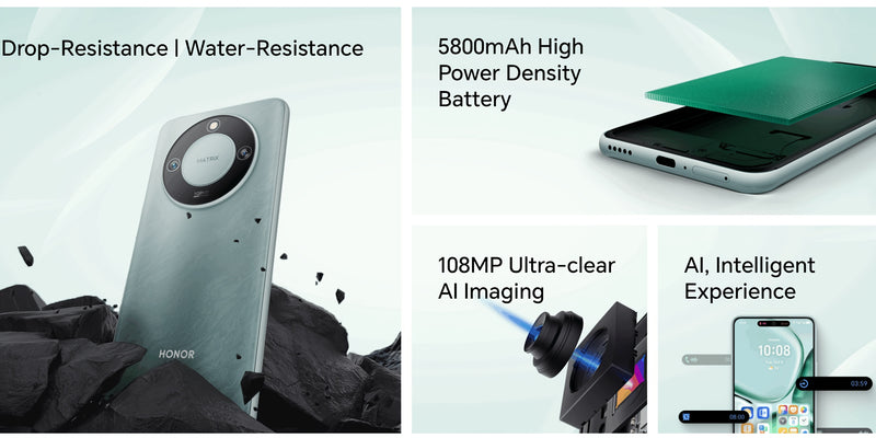 Honor X9c Smart-12+256GB 5G Smartphone with Mediatek Dimensity 7025 Ultra, 6.8-inch 120Hz OLED Display, 108MP Main Camera, 5800mAh Battery, Dual SIM, Ultra-Durable, 5G, 6.8-Inch Display, 120Hz Refresh, Android, Smartphones Fo