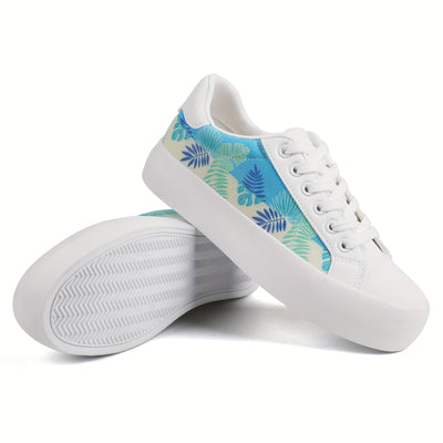 Women's Simple Platform Sneakers, Casual Lace Up Outdoor Shoes, Comfortable Low Top Shoes