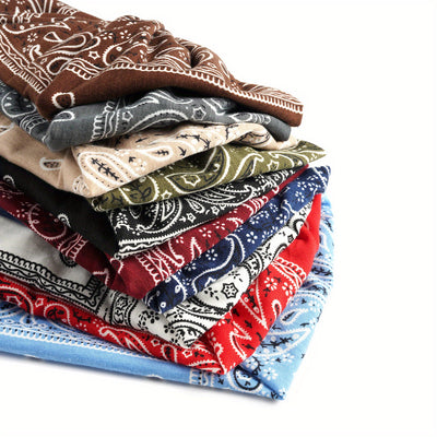 Boho Chic Paisley Turban Headband - Soft, Stretchy & Sweat-Wicking Hair Band for Yoga & Sports, Elegant Knotted Design, Women's Fashion Accessory