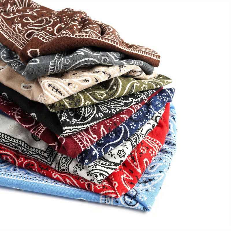 Boho Chic Paisley Turban Headband - Soft, Stretchy & Sweat-Wicking Hair Band for Yoga & Sports, Elegant Knotted Design, Women&