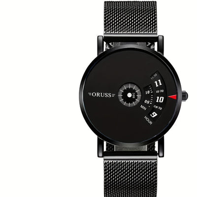 ساعة رجالية جديدة عالية الجودة أنيقة ذات طابع شخصي كل شيء رائع ومتين ساعة عمل حركية، اختيار مثالي للهدايا