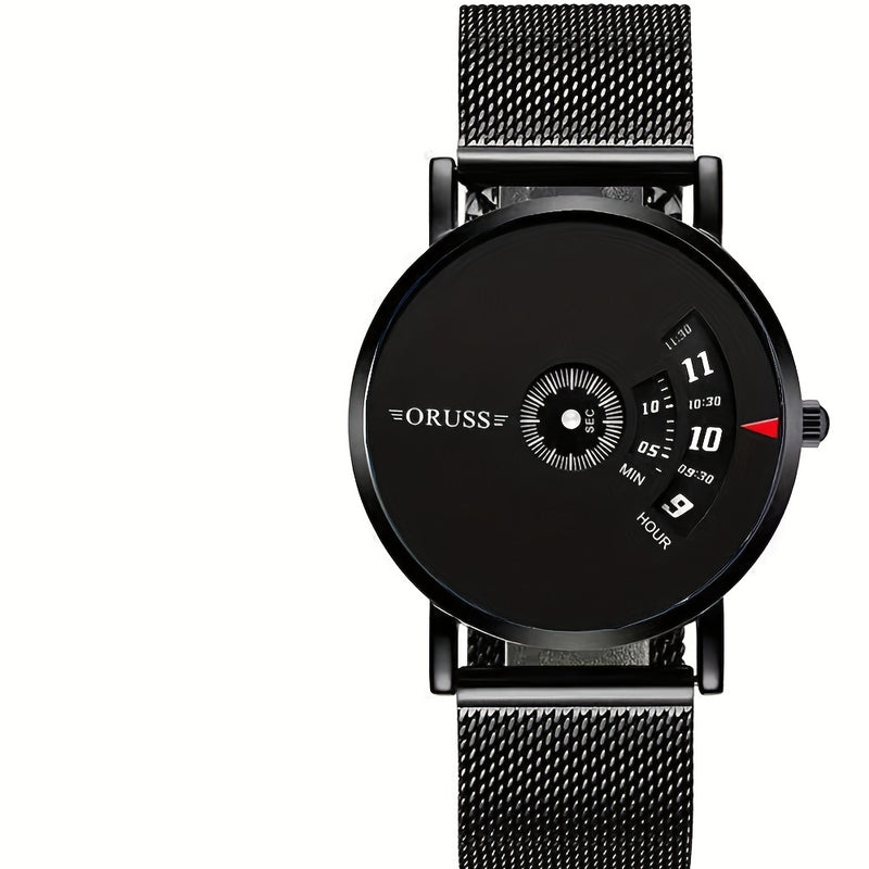 ساعة رجالية جديدة عالية الجودة أنيقة ذات طابع شخصي كل شيء رائع ومتين ساعة عمل حركية، اختيار مثالي للهدايا