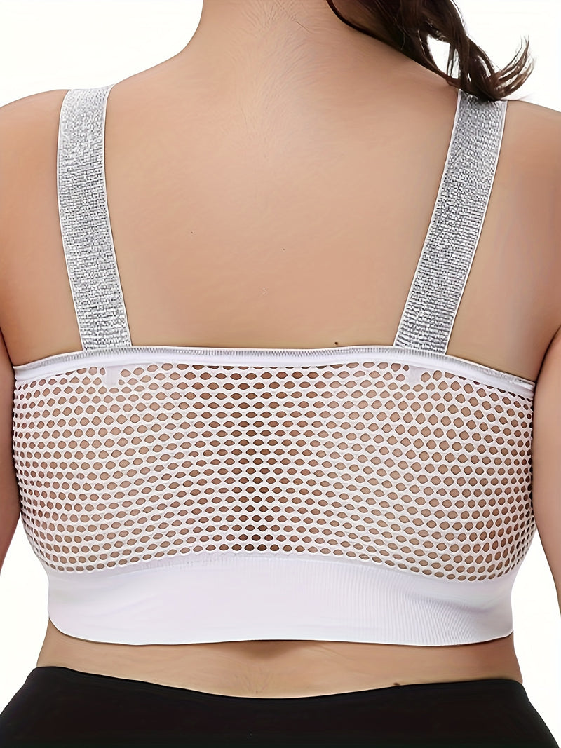 Middle Eastern Summer Thin Silvery Contrast High-End Bra Plus Size Breathable Women&