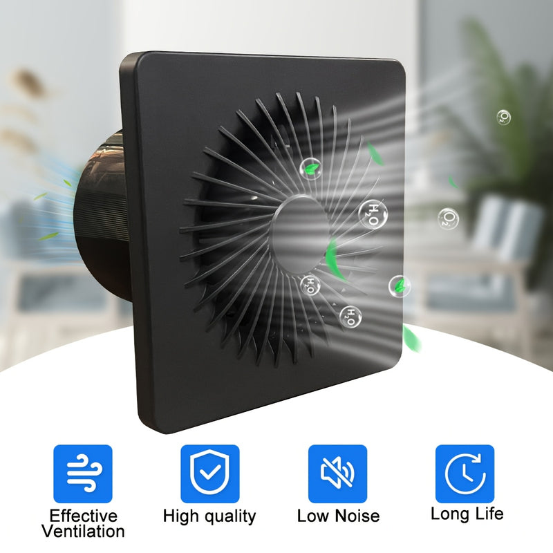 4-Inch Ventilation Fan, European Standard Exhaust Fan, 100m3/h Airflow, Hardwired Installation, Air Purification Equipment with Deflector Baffle, Quiet Operation, Dehumidifying & Ventilating for Kitchen, Bathroom, Pet Room, G