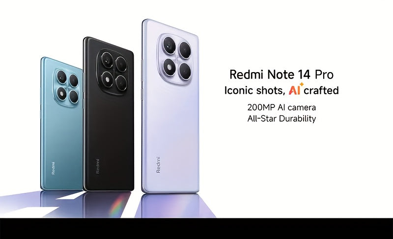 The Xiaomi Redmi Note 14 Pro Smartphone features a 6.67-inch AMOLED display with 120Hz refresh rate and 1080P resolution. It is powered by the Helio G100-Ultra Octa-Core processor and boasts a 200MP camera with OIS. The phone