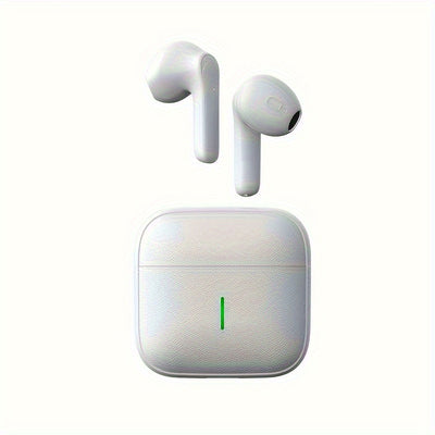 Wireless Earbuds with Long Battery Life, Mini Design, Dual Stereo Sound, Touch Control, Volume Control, Crystal Microphone, 180mAh Lithium Polymer Battery, Type-C Charging, Semi-Open Back Earcups, Non-Waterproof, Compatible w