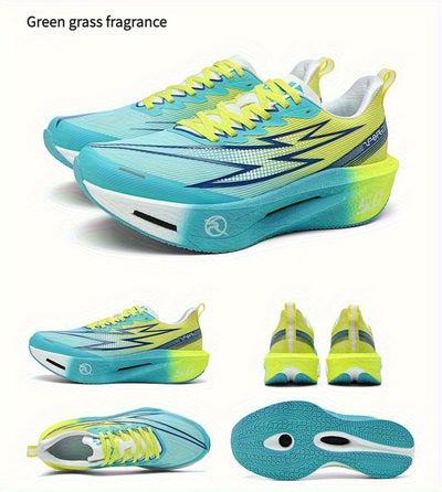 XPD Men's & Women's Lightweight Breathable Running Shoes - Neon Green/Blue/Grey Sneakers with Cushioned Arch Support, Non-Slip MD Sole & Low-Top Design for Gym, Jogging, Training - All-Season Sneakers for Men & Women - Stylis