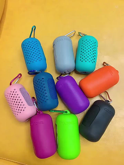 Quick-Drying Sports Towel with Storage Box and Cooling Ice Blanket for Outdoor Fitness and Camping Christmas Gift