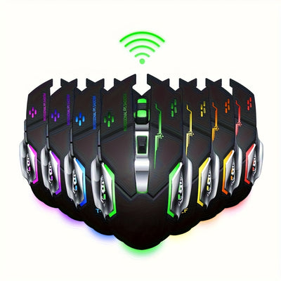 Q13 Wireless Mouse, Wireless Mouse, Rechargeable LED Silent Ultra-Thin Laptop Mouse, Stable And Smooth, Low Latency, with USB Receiver, Suitable Laptops// Computers, Gaming, Office And Entertainment