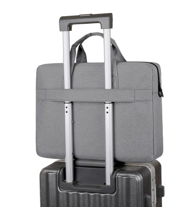 Durable Lycra Laptop Bag with Checkpoint-Friendly Design - Grey Messenger Shoulder Bag for Men and Women, TSA-Compliant, Polyester Lining, Ideal for Office, School, and Travel, Travel Essentials Bag | Checkpoint Friendly Bag