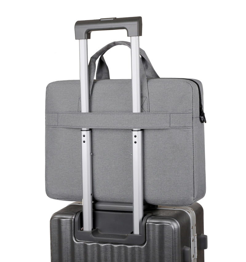 Durable Lycra Laptop Bag with Checkpoint-Friendly Design - Grey Messenger Shoulder Bag for Men and Women, TSA-Compliant, Polyester Lining, Ideal for Office, School, and Travel, Travel Essentials Bag | Checkpoint Friendly Bag