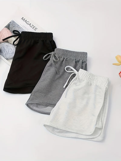 Targeted Three-piece Sports Shorts, Suitable for Yoga, Running, Fitness, Casual Sports Shorts