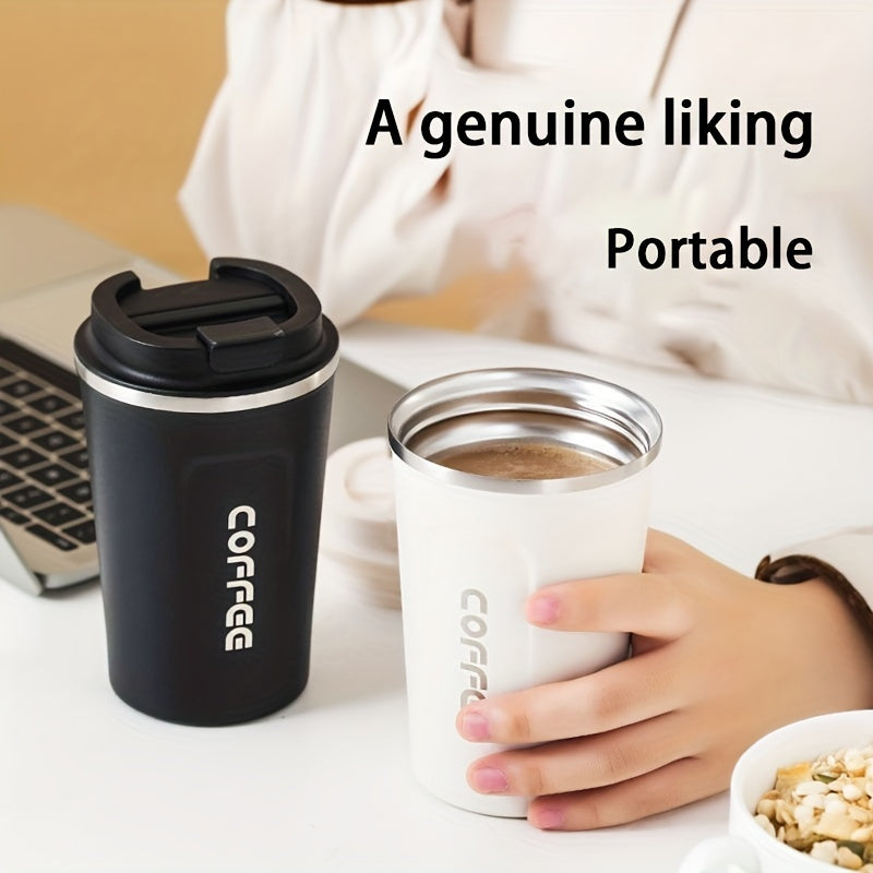 1pc Coffee Cup, Insulation And Cold Insulation Portable European High-end Exquisite Latte Cup For Men And Women, High-end Sense Portable Cup