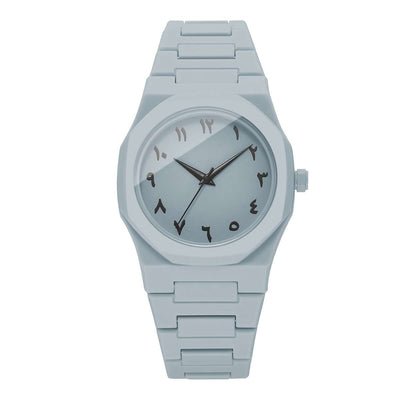 1pc Men'S Fashionable Quartz Watch with Arabic Numerals, Blue Dial & Black Strap - Stylish Minimalist Design, Battery-Powered, Non-Rechargeable, Includes Watch Box (Box Not Included), Everyday Timepiece, Sleek Watch Face, Dur