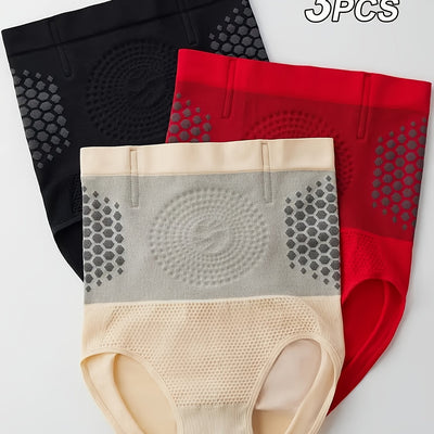 3pcs High-Waisted Tummy Control Shapewear Panties for Women, Butt Lifting, and Stomach Flattening Leggings Suitable for Fitness, Running, Body Sculpting, and Sports