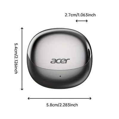 ACER HiFi High-definition Stereo Sound TWS Wireless Earbuds with Call Noise Cancellation, Long Standby Time, Dual Core 5.4 Wireless Chip, HIFI Grade Stereo Sound, Lightweight Touch Design, Fashionable Design, Comfortable for