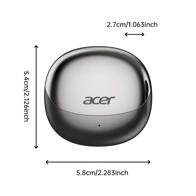 ACER HiFi High-definition Stereo Sound TWS Wireless Earbuds with Call Noise Cancellation, Long Standby Time, Dual Core 5.4 Wireless Chip, HIFI Grade Stereo Sound, Lightweight Touch Design, Fashionable Design, Comfortable for