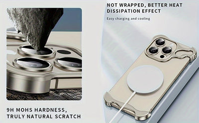 Aerospace Grade Aluminum Metal Armor Mobile Phone Case - New in the Third Quarter of 2024, Suitable for iPhone16/15 Series - Minimalist High-Strength Protection, Advanced Protective Case - Unique Reinforced Protection Design