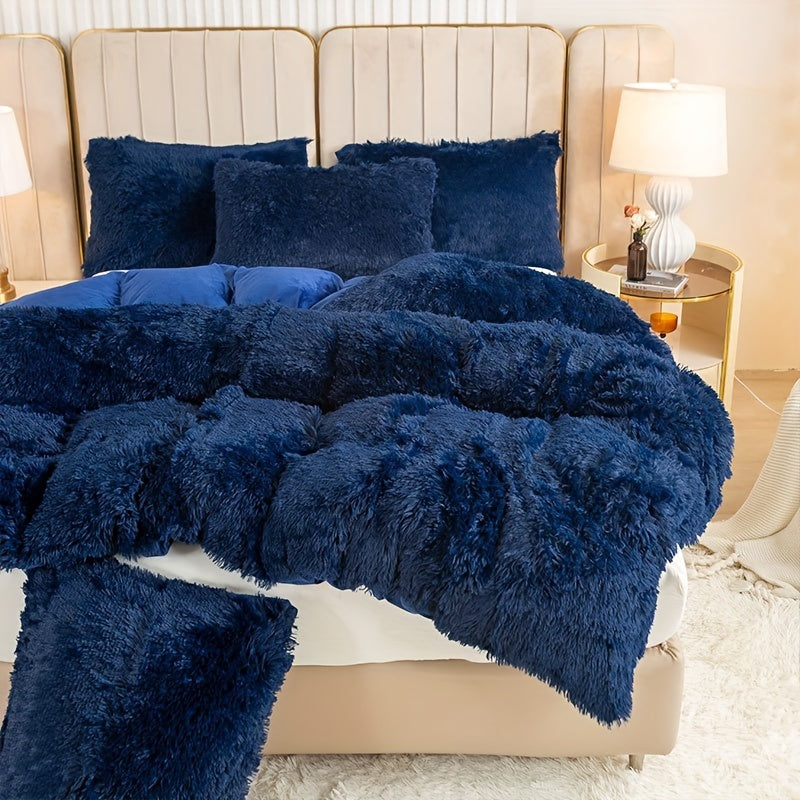 طقم غطاء لحاف فاخر من 3 قطع - غطاء سرير ناعم ومريح لجميع المواسم مصنوع من البوليستر بسحاب لغرفة النوم وغرفة الضيوف والمبيت