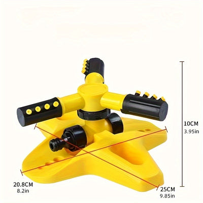 6pcs Lawn Sprinkler Set. 360° Rotating Sprinkler with Adjustable Arm, Plastic Material, Multi-Angle Rotation, Garden Irrigation System [2 4-Way Water Connections + 1 4/6 Standard Connection + 1 Multi-Function Connection]